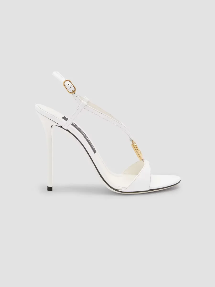 Vernice 105MM Patent Leather Stiletto Sandals by Dolce & Gabbana