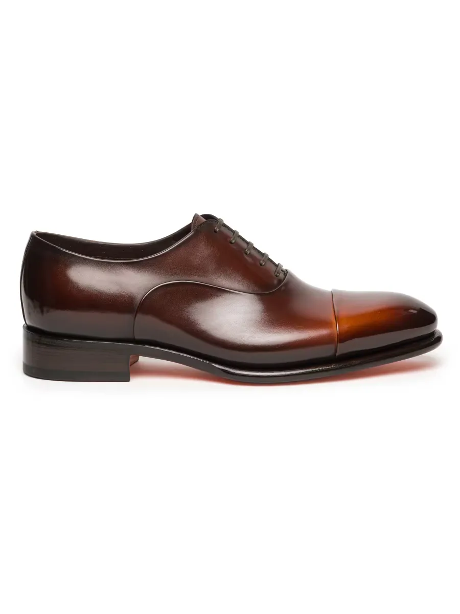 Carter Cap-Toe Leather Oxfords by Santoni