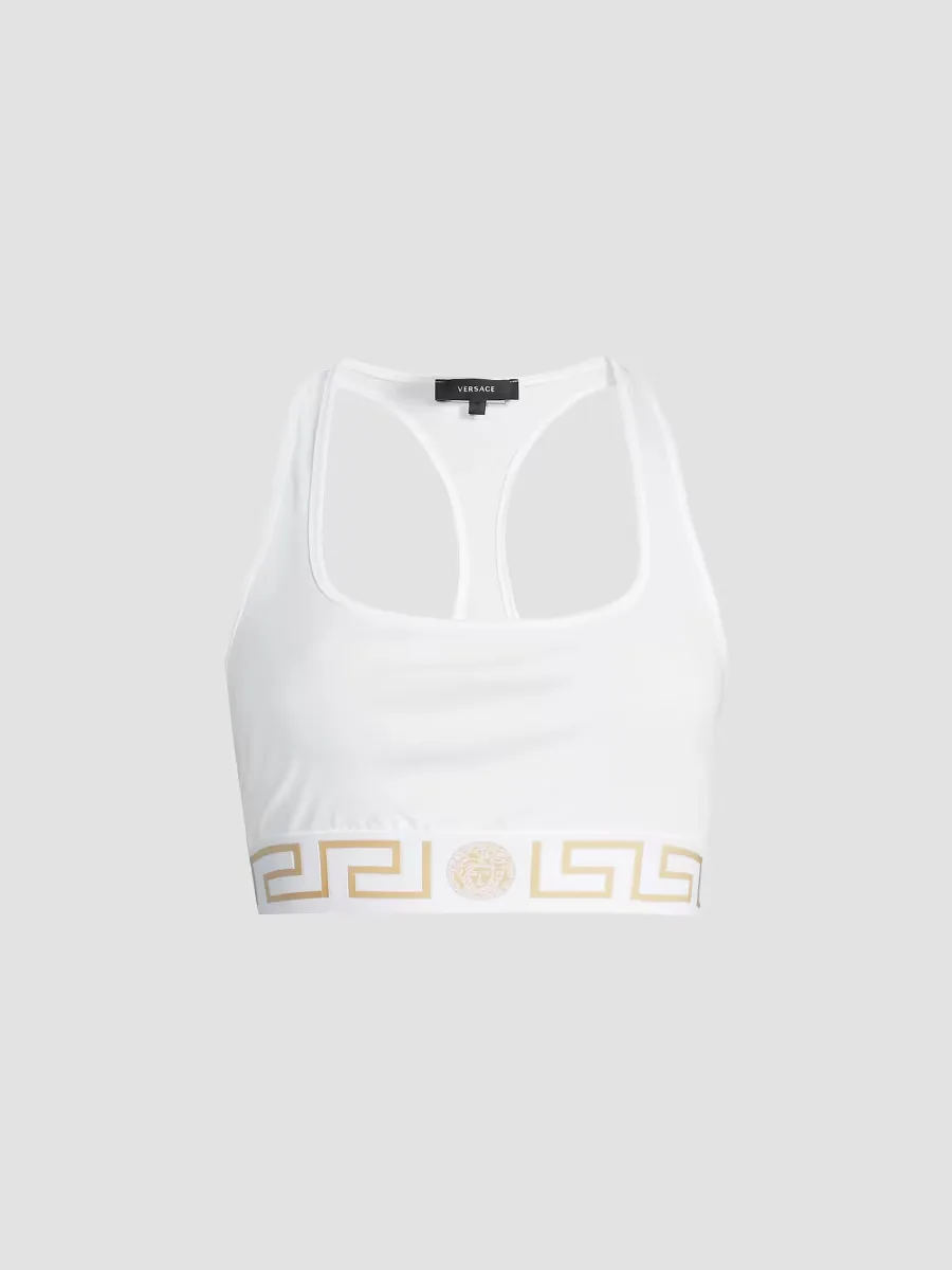 Greca Border Sports Bra by Versace