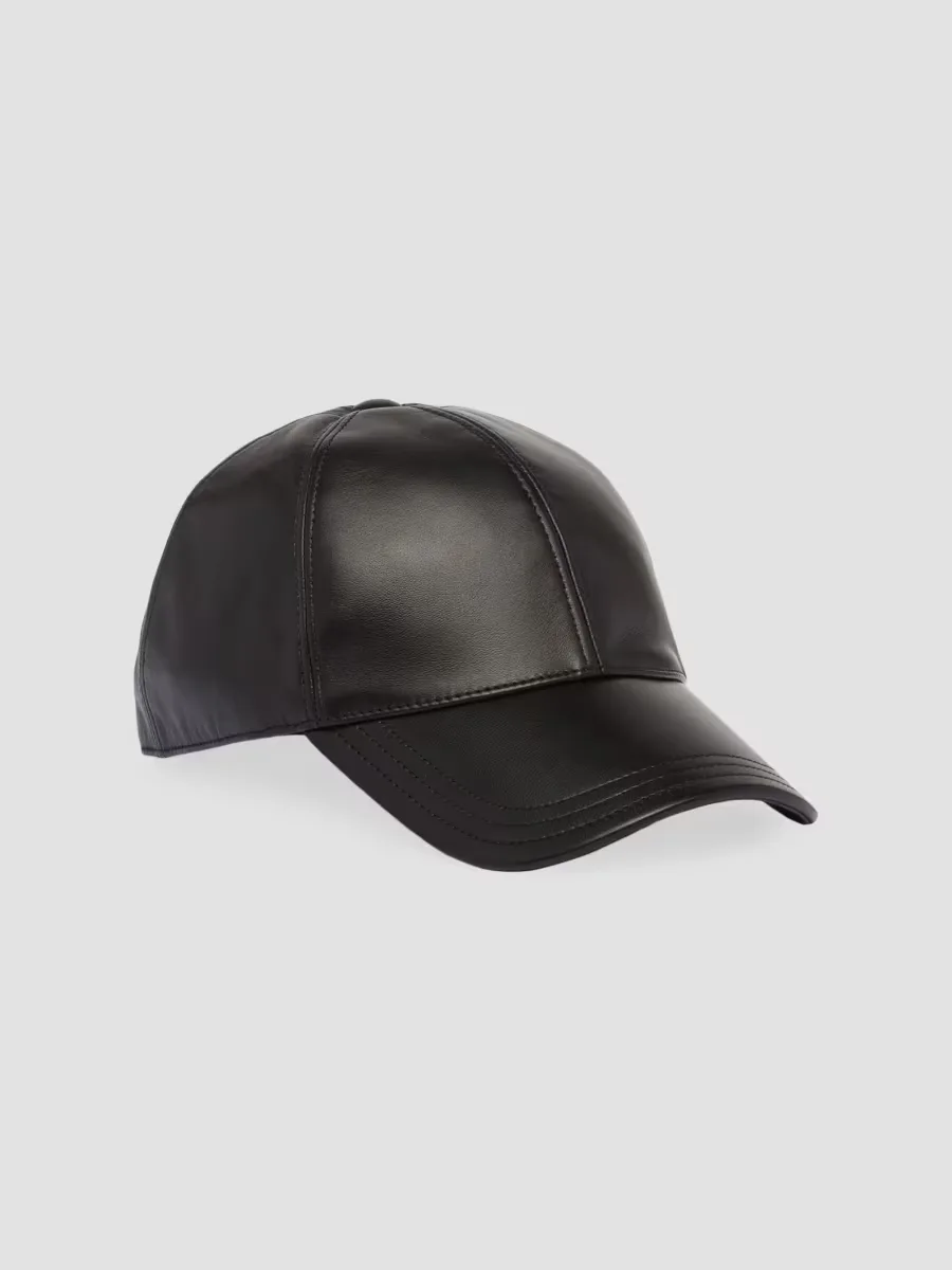Nappa Leather Baseball Cap by Prada