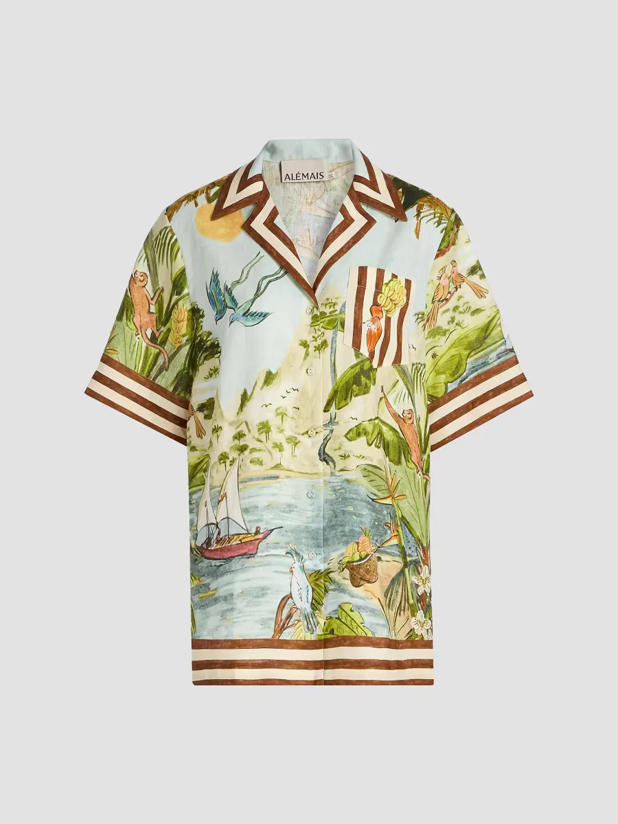 Toucan Tango Linen Short-Sleeve Shirt