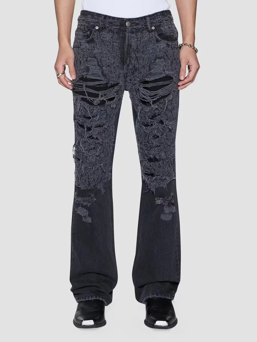 Future Memory Bronko Asher Trashed Boot-Cut Jeans by Ksubi