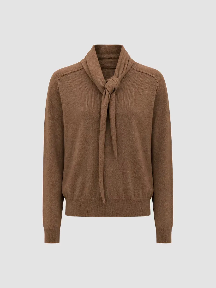 Veda Superfine Merino Wool Tieneck Sweater by NICHOLAS
