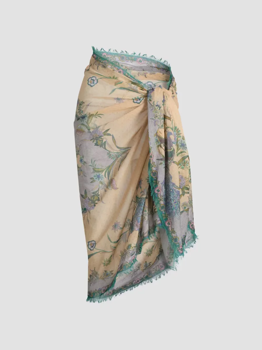 Printed Cotton Pareo by Zimmermann