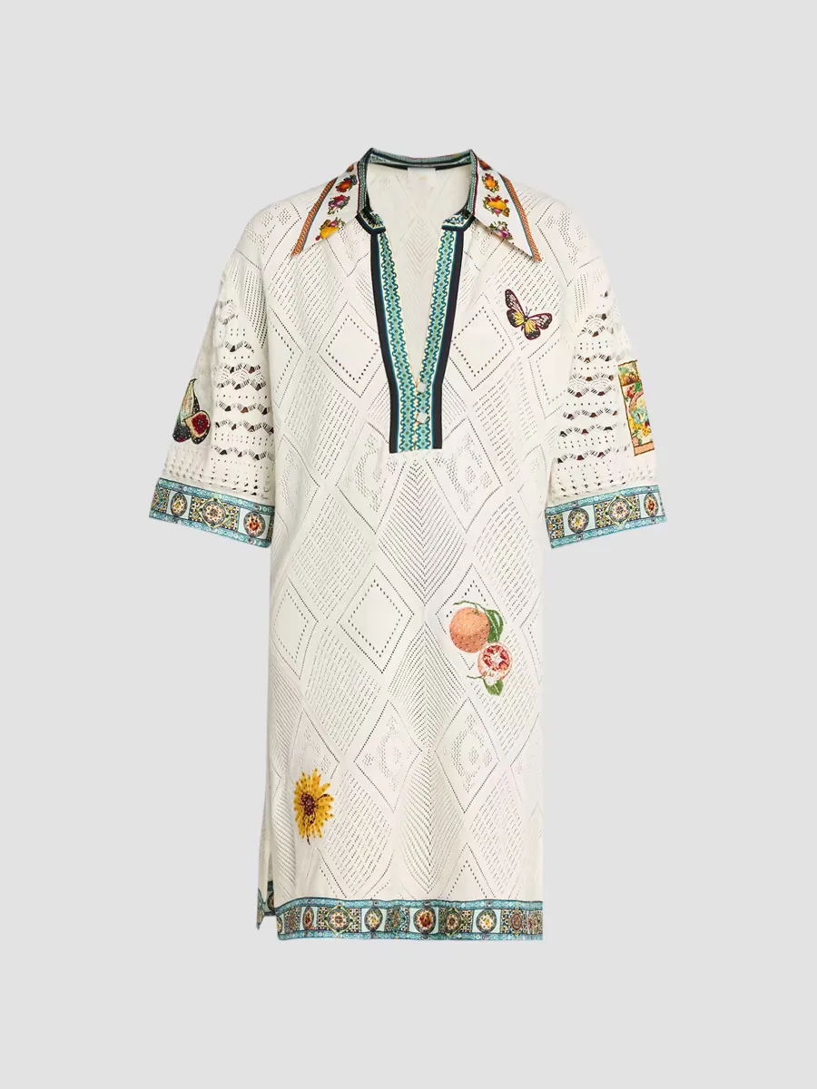 Silk Knit Tunic Mini Dress by Camilla
