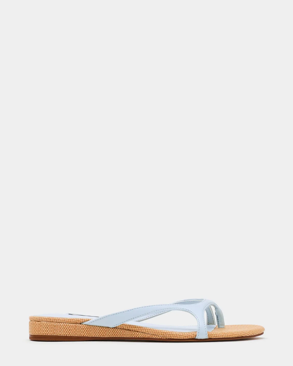 Bambi Light Blue Leather Thong Sandals by Steve Madden