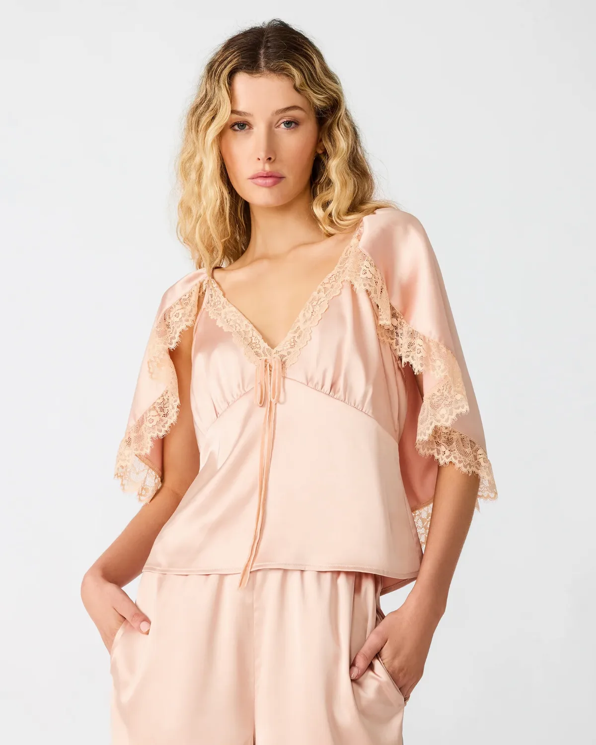 Maryana Top Short Sleeve Tops - Polyester by Steve Madden