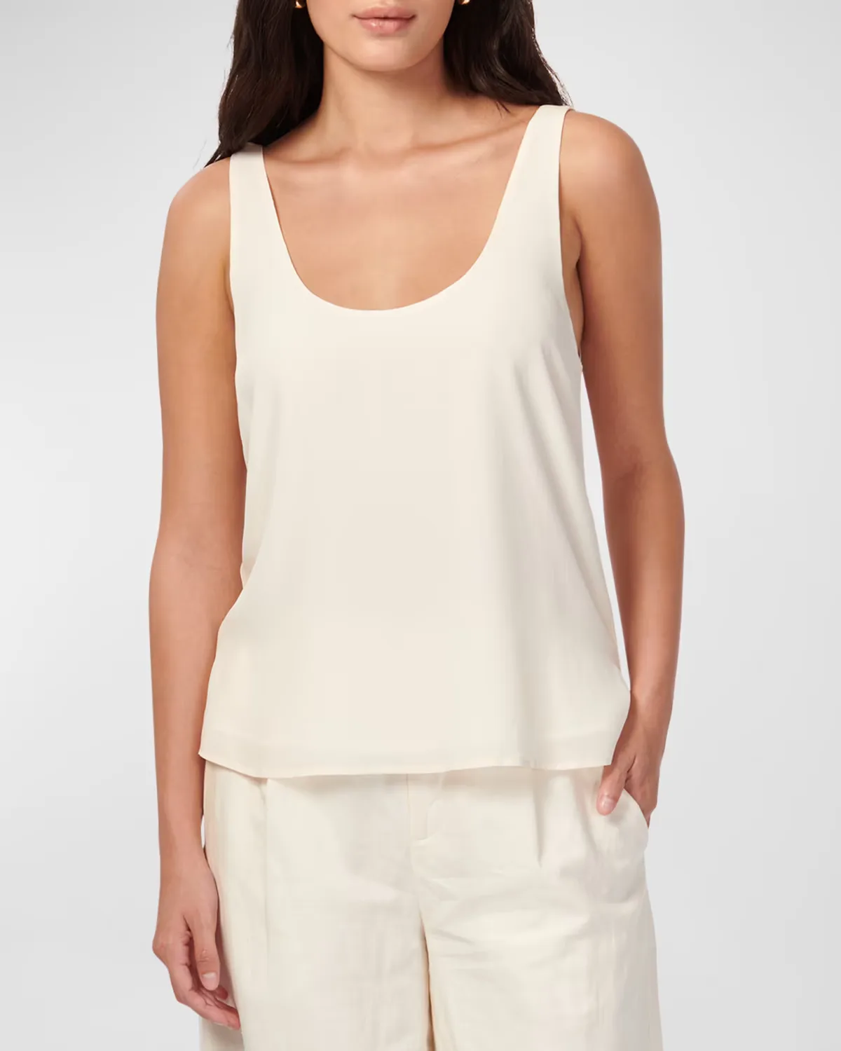 Marleny Lace Silk Camisole - Ceramic