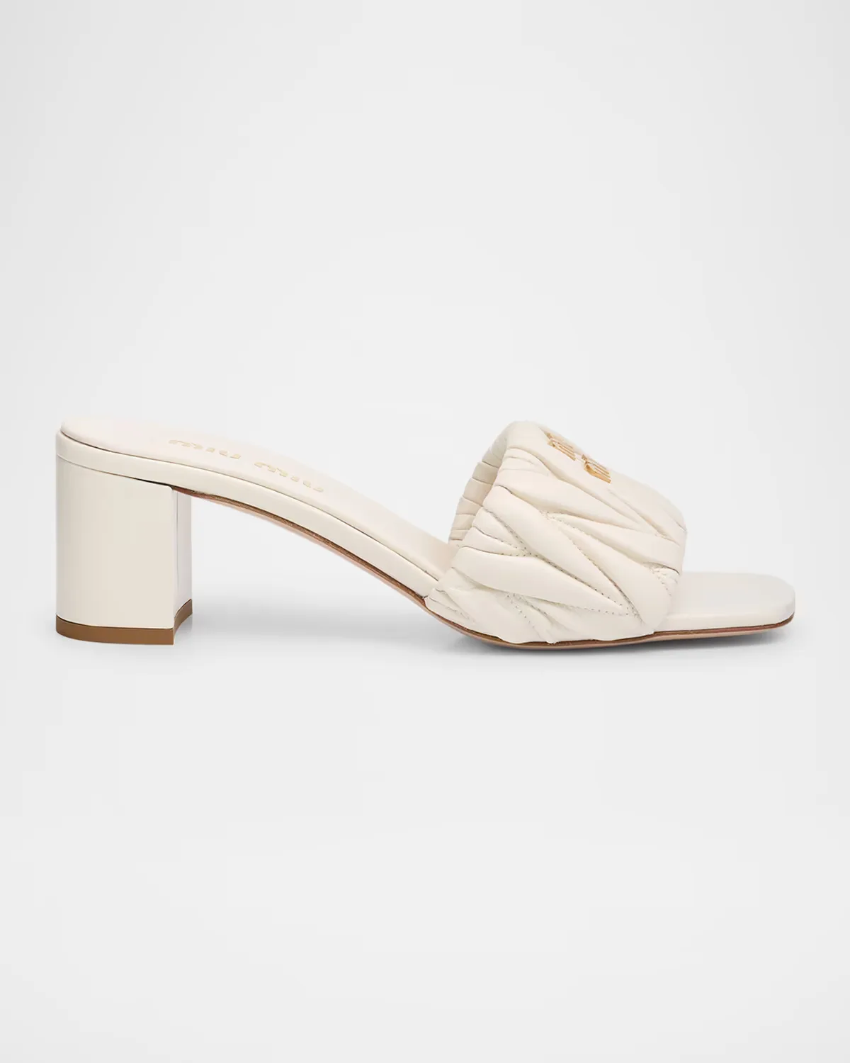Quilted Leather Mule Sandals by Miu Miu