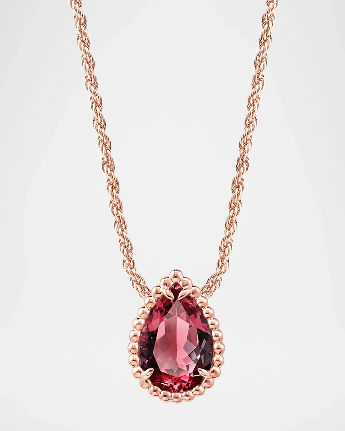 Serpent Boheme 18K Rose Gold Garnet Pendant Necklace by Boucheron