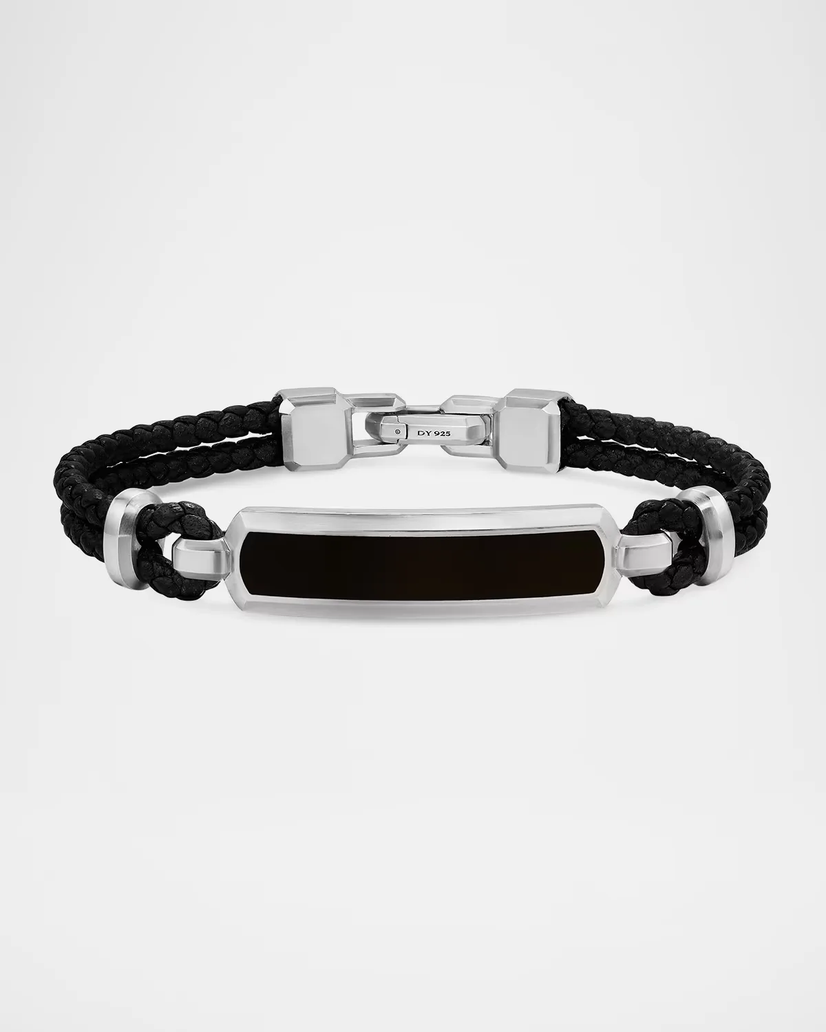 Streamline Leather Bracelet with Sterling Silver and Black Onyx, 10mm by David Yurman