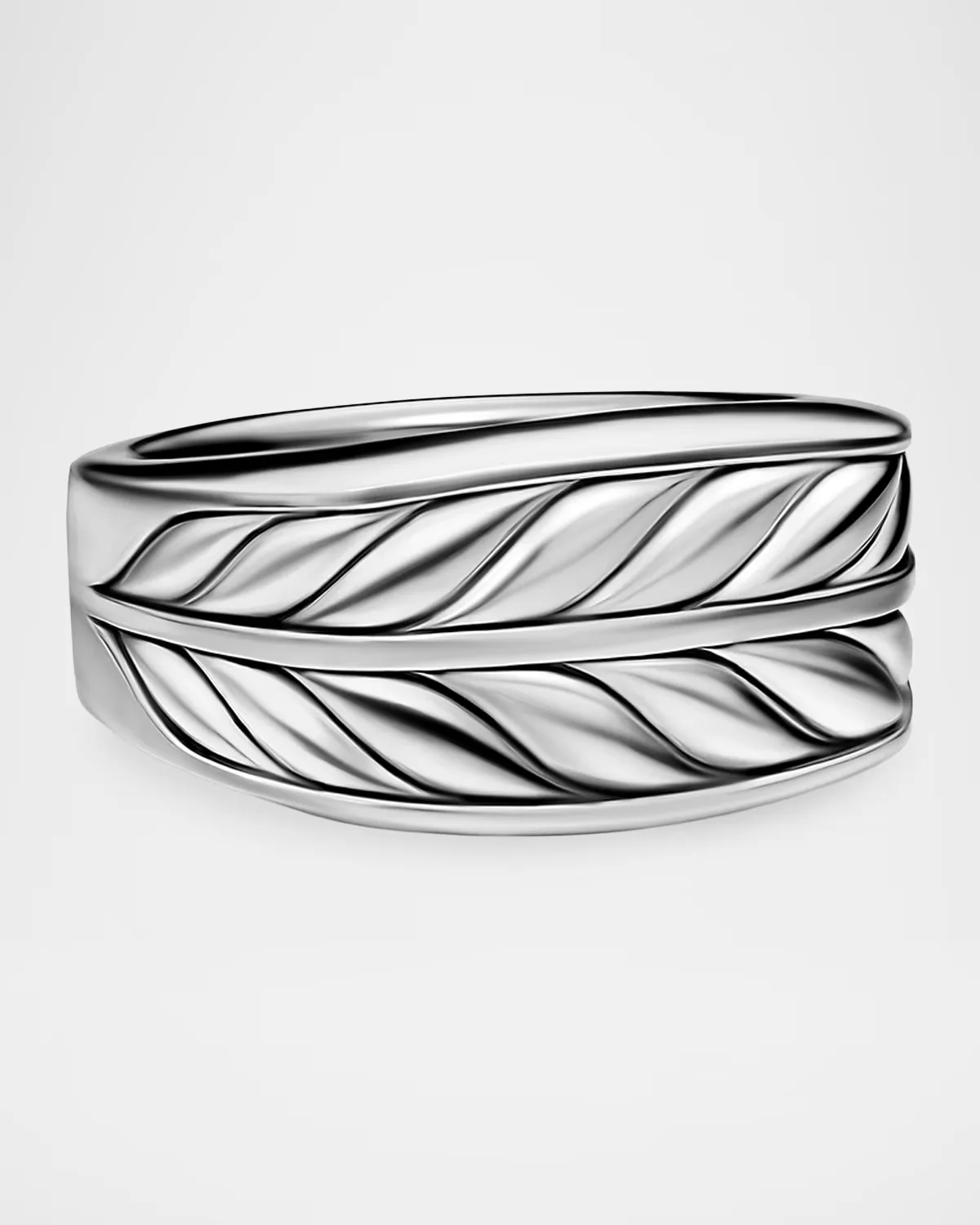 Chevron Band Ring in Sterling Silver, 12.5mm by David Yurman