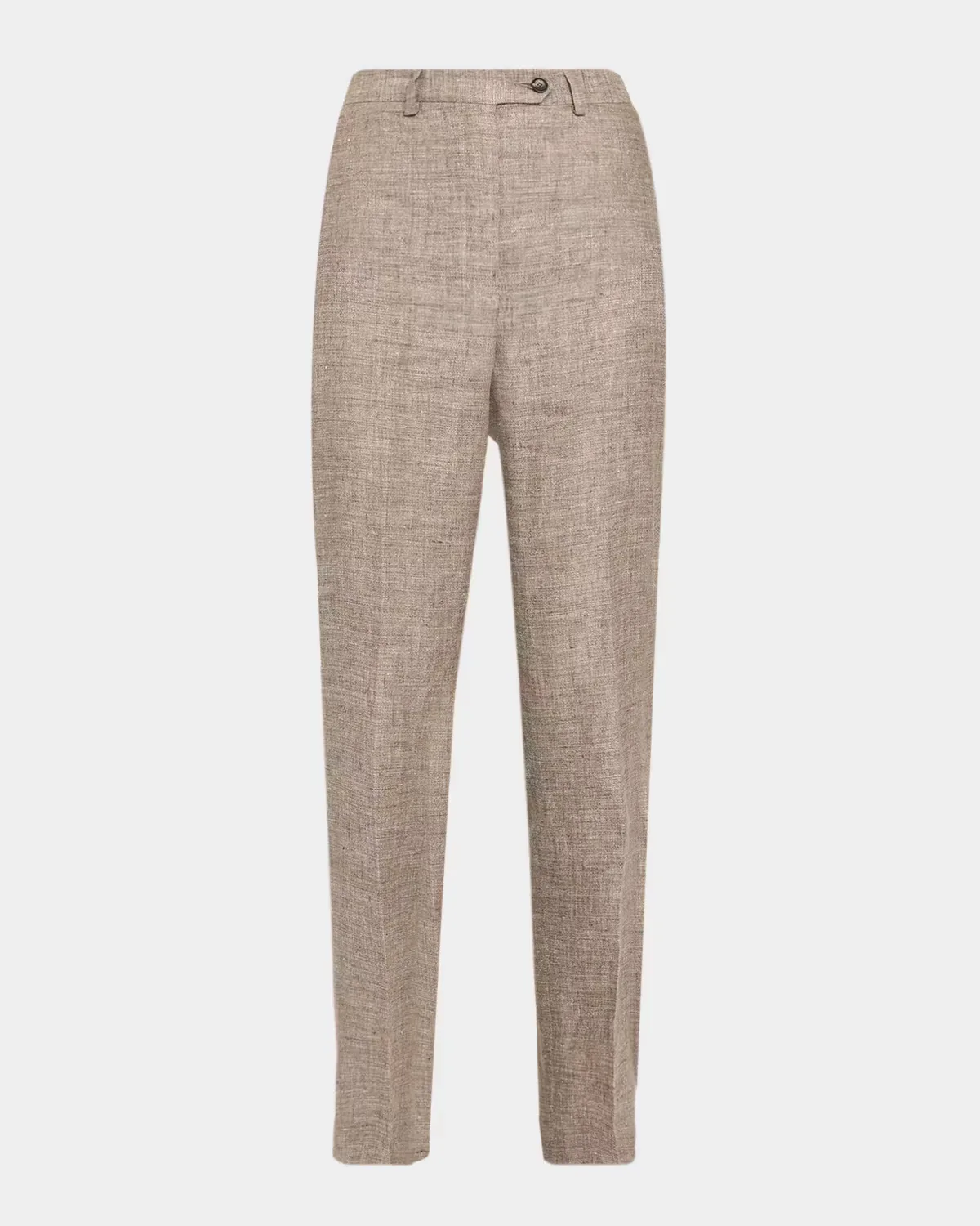 Linen Straight-Leg Ankle Trousers by Kiton