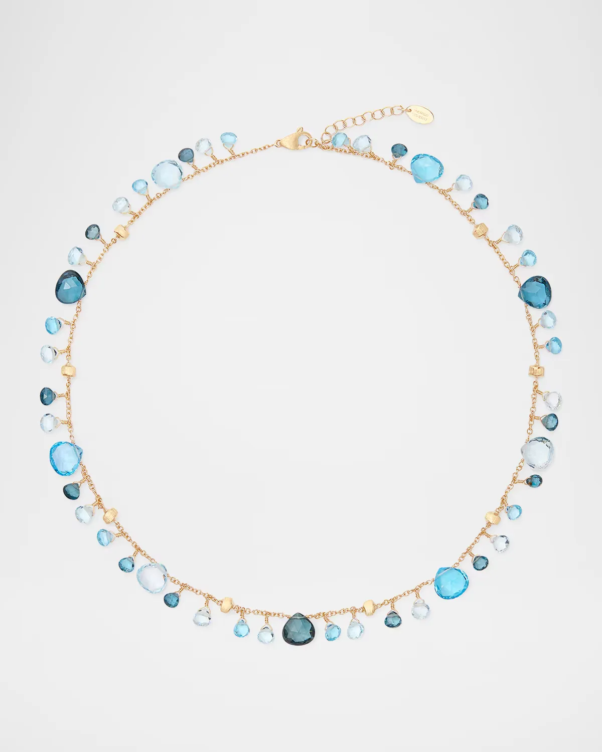 18K Yellow Gold Mixed Topaz Single-Strand Necklace