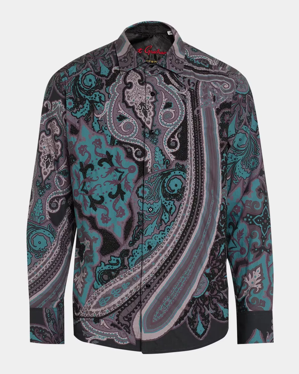 Beaded Paisley Woven Shirt by Robert Graham