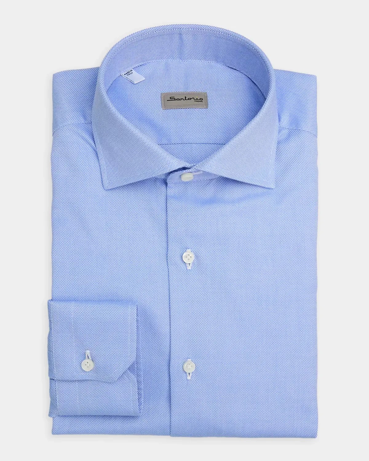 Basic Textured Cotton Shirt by Kiton