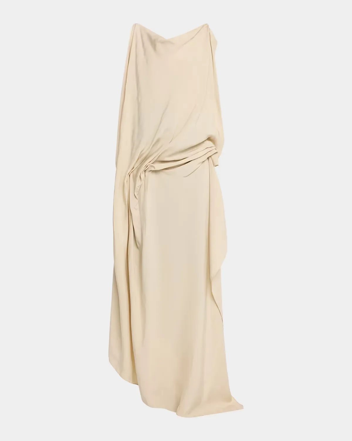 Aleatorio Asymmetric Draped High-Low Dress