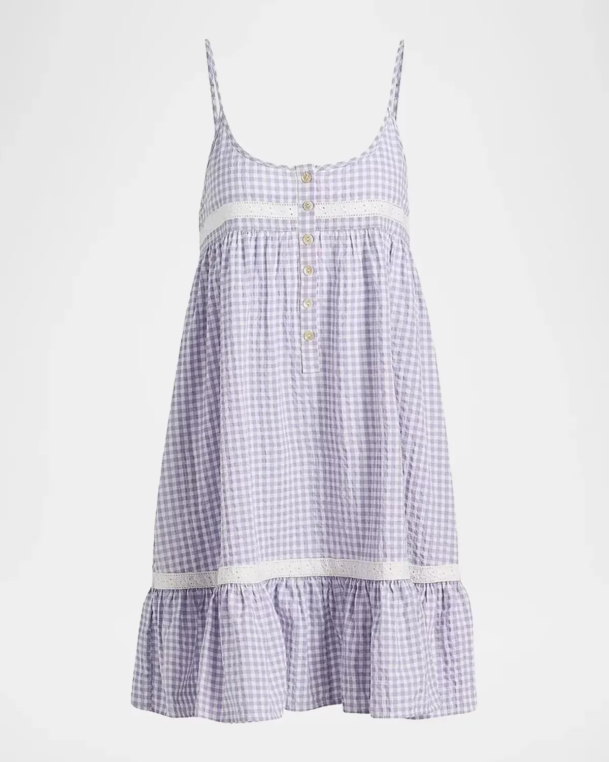 Seersucker Gingham Strappy Nightie by Papinelle