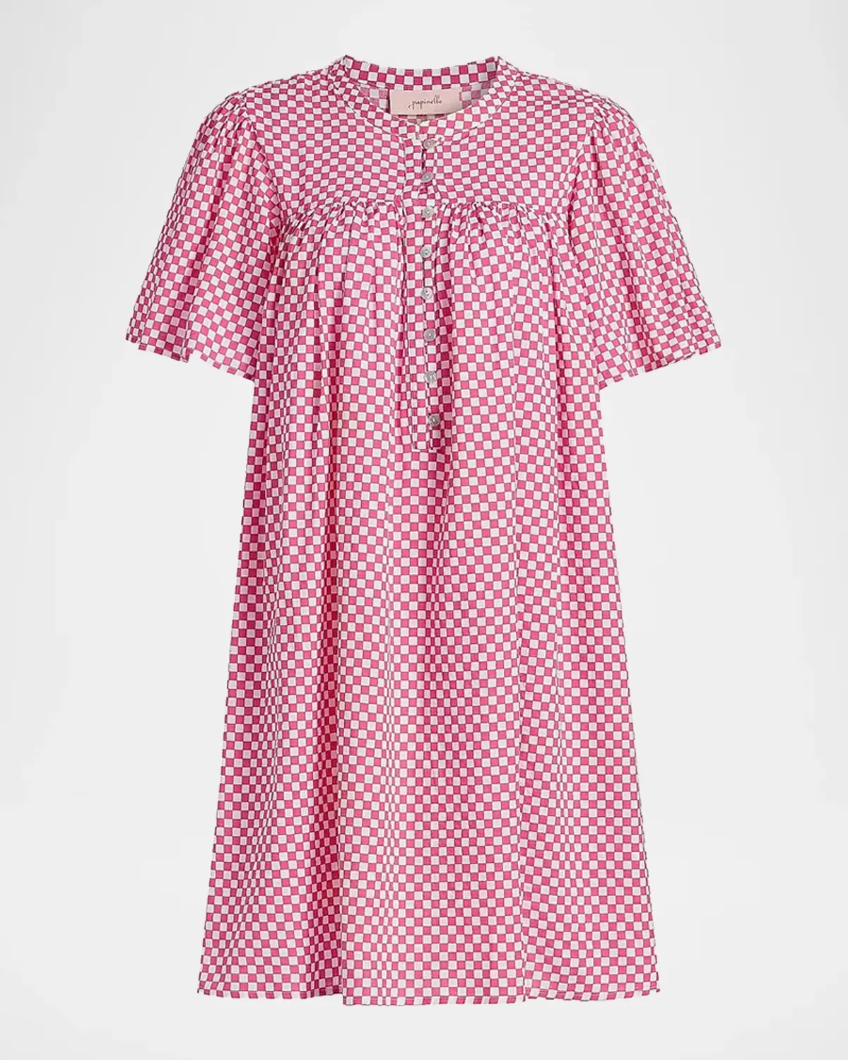 Anais Checker Gathered Nightie by Papinelle