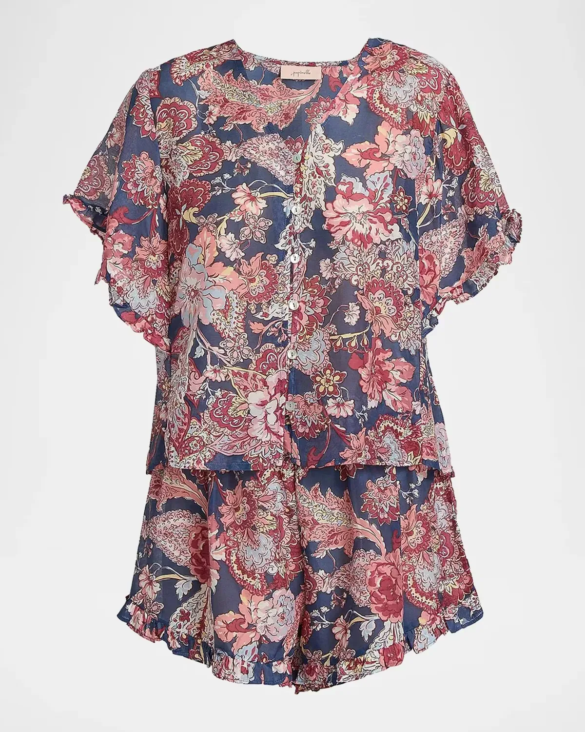 Ella Frill Boxer Pajamas by Papinelle