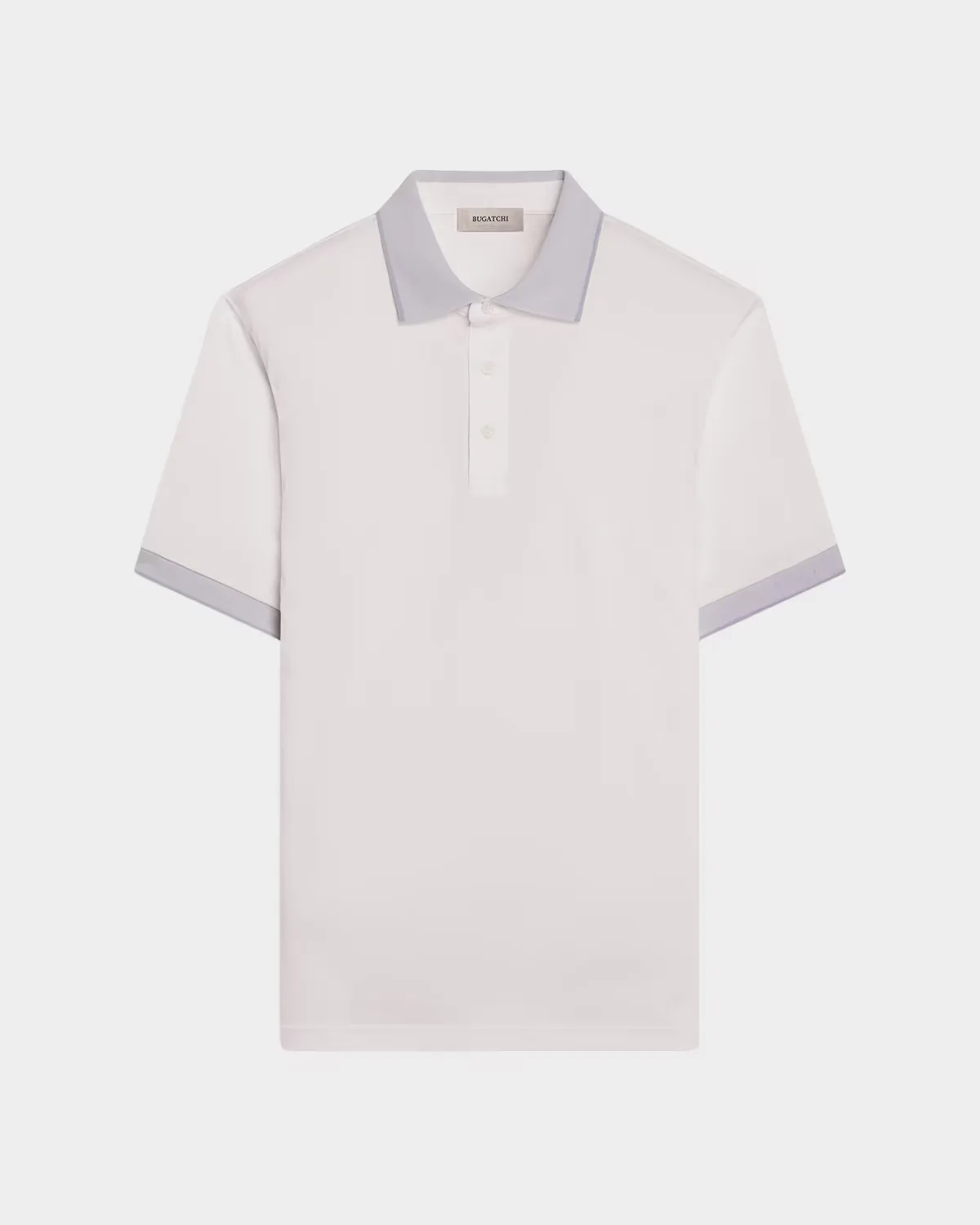 Contrast Collar Cotton Polo Shirt by BUGATCHI