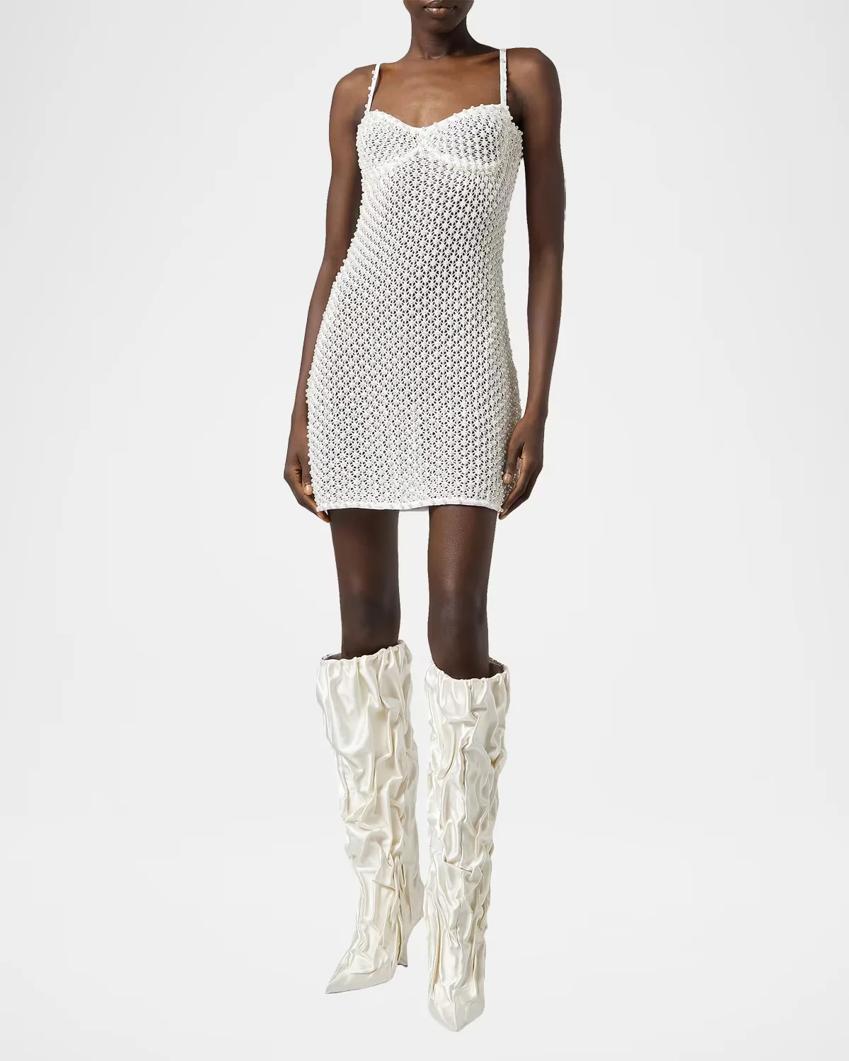 Act II: the Fall of Icarus Abito Crochet Cotton Minidress by GIUSEPPE DI MORABITO