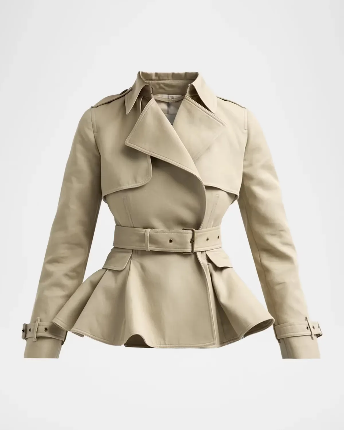 Pembury Peplum Short Trench by Burberry