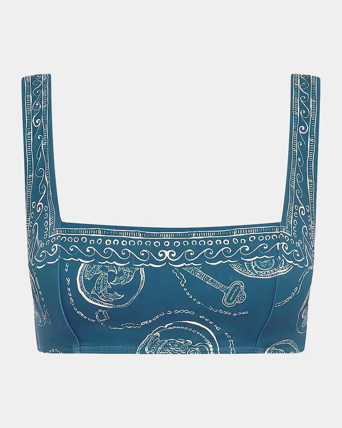 Lucky Square-Neck Bikini Top by ALMAIS