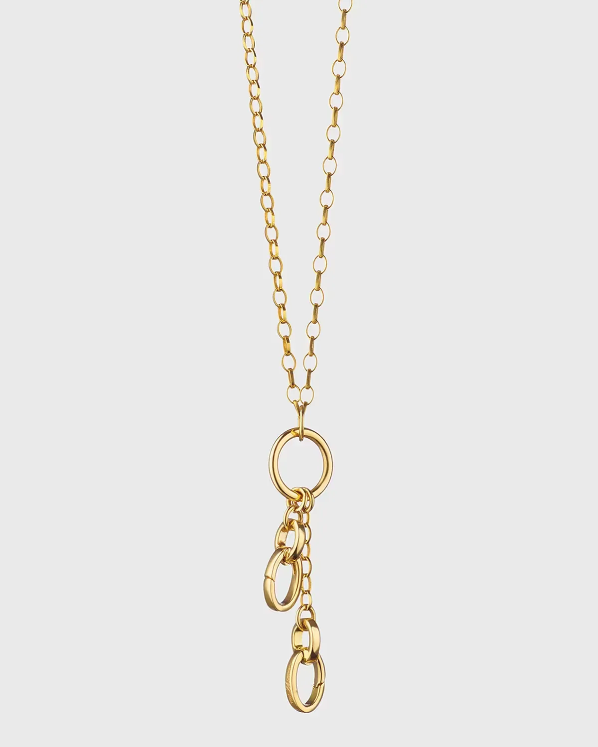 18K Yellow Gold Small Charm Chain Necklace, 17L