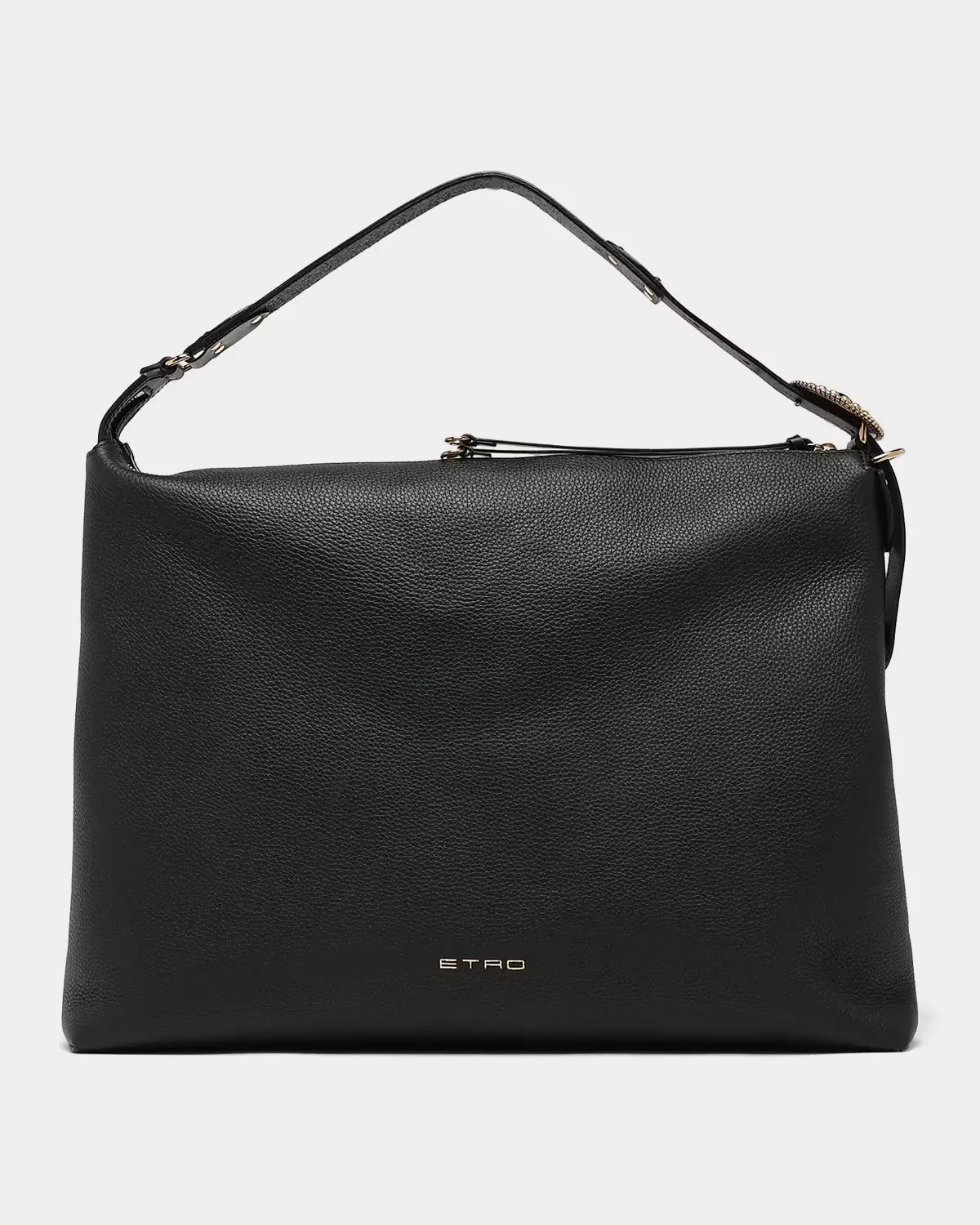 Large Tumbled Leather Hobo Shoulder Bag by ETRO