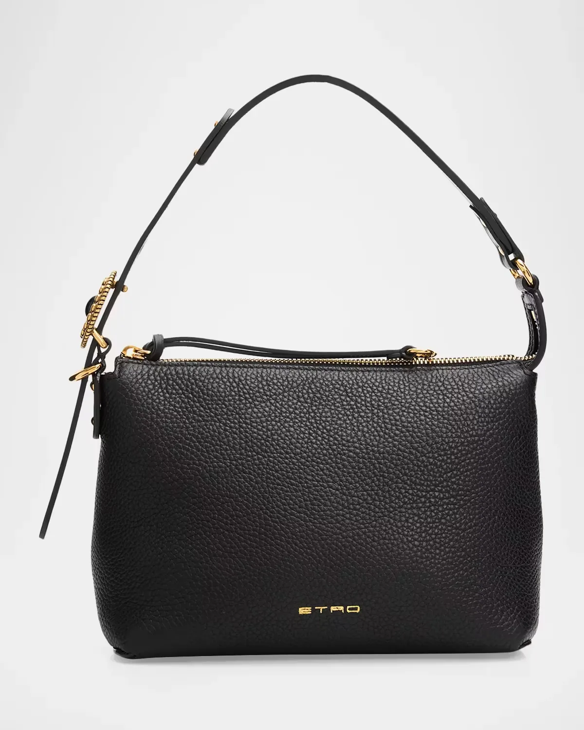 Buckle-Embellished Leather Top-Handle Bag by ETRO