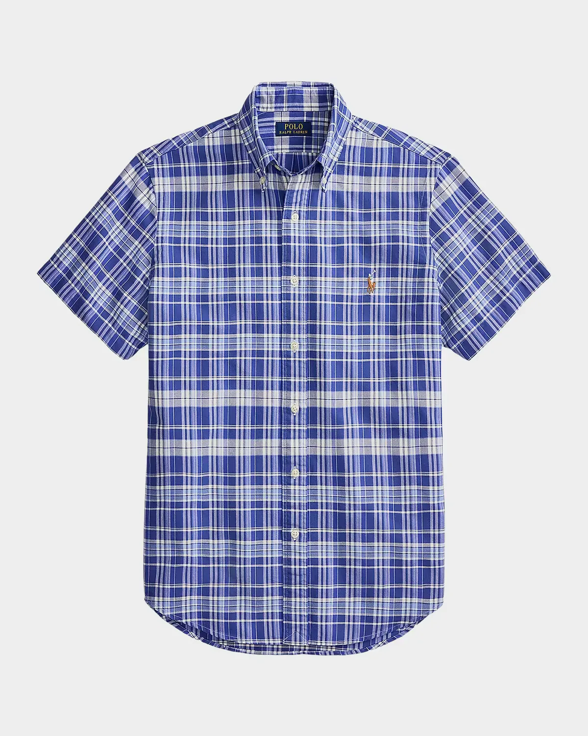 Classic-Fit Plaid Short-Sleeve Oxford Shirt by Polo Ralph Lauren