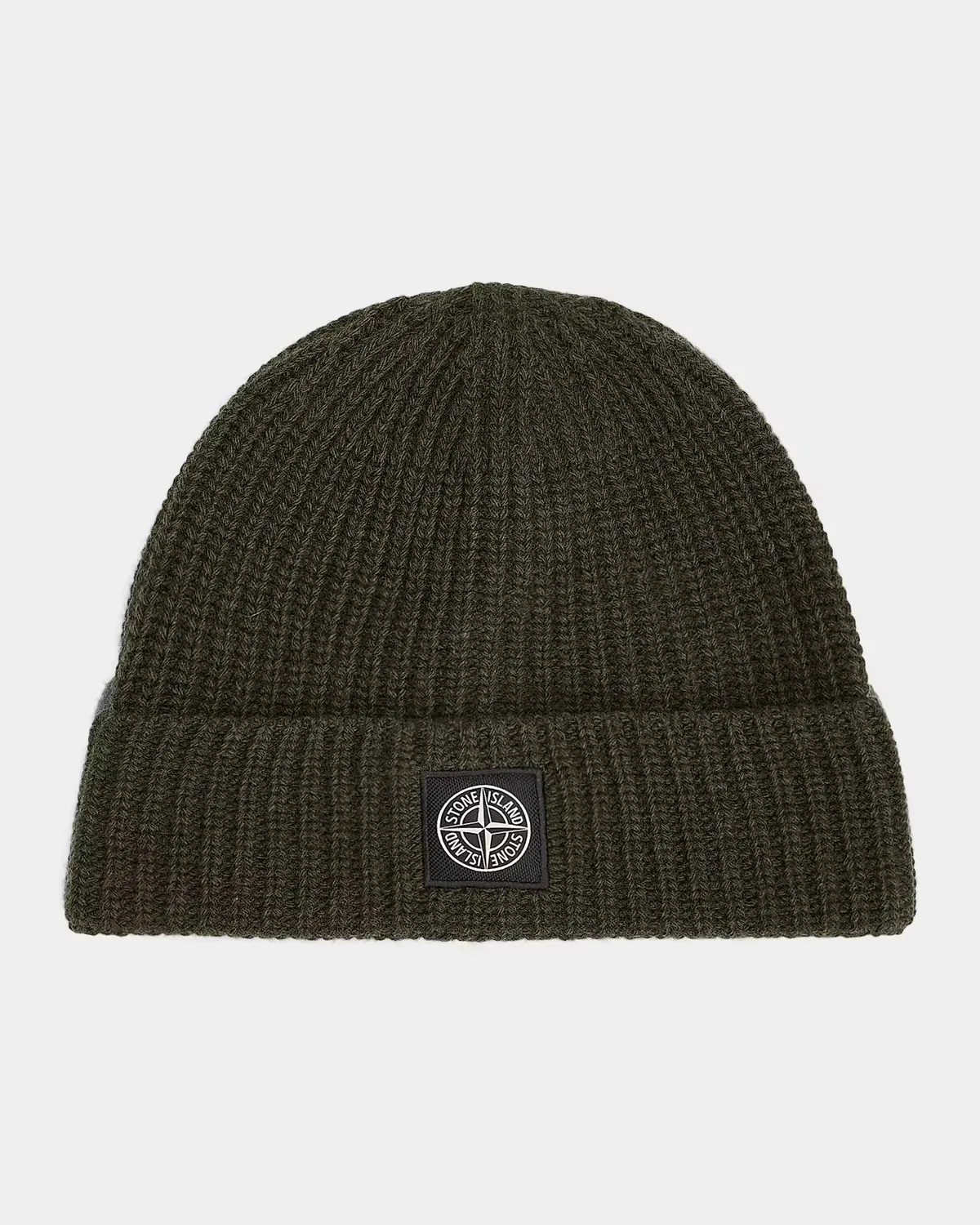 Rib-Knit Wool Beanie by Stone Island