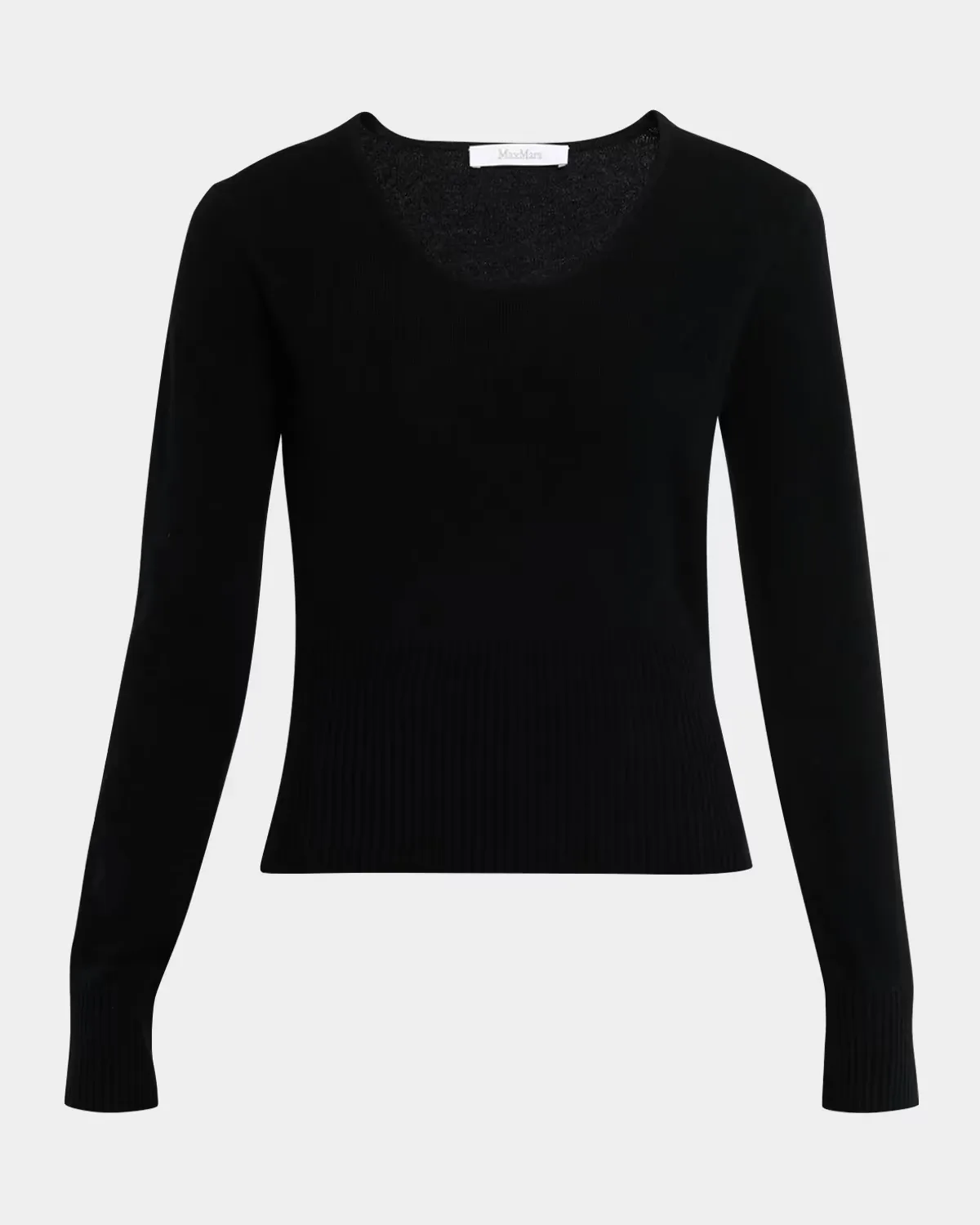 Scoop-Neck Fitted Wool-Cashmere Sweater by Max Mara