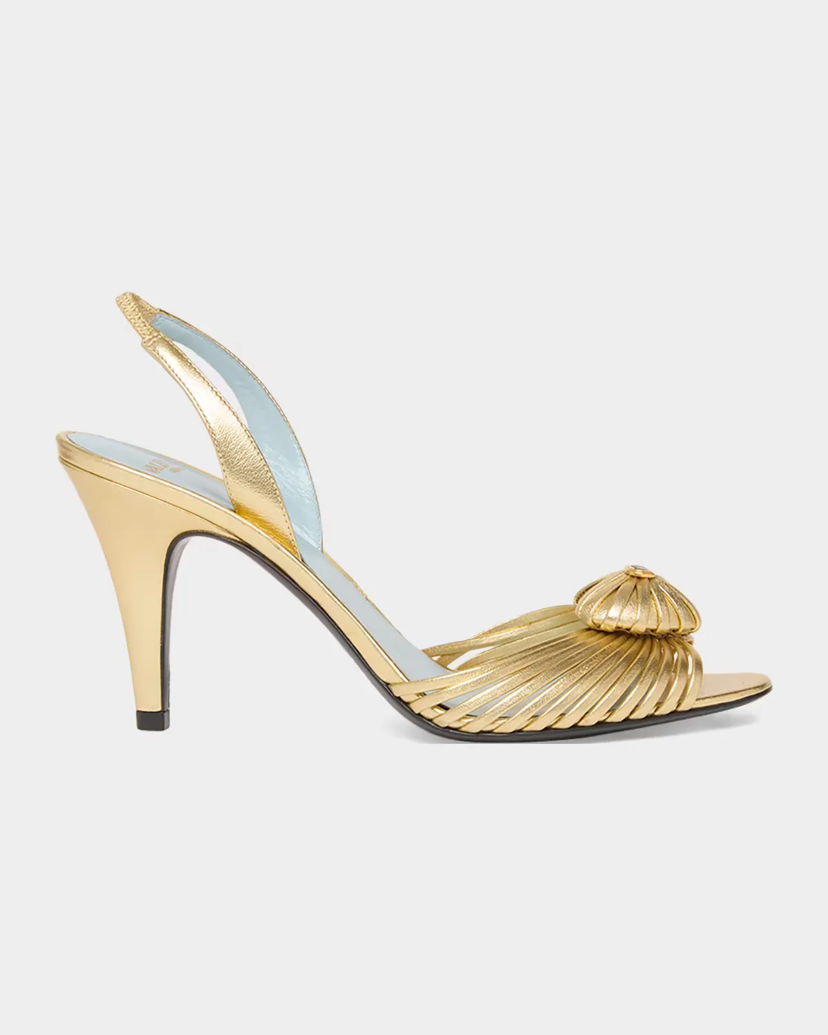 Coeur Royal 85mm Laminated Nappa Leather Slingback Sandals by Valentino Garavani