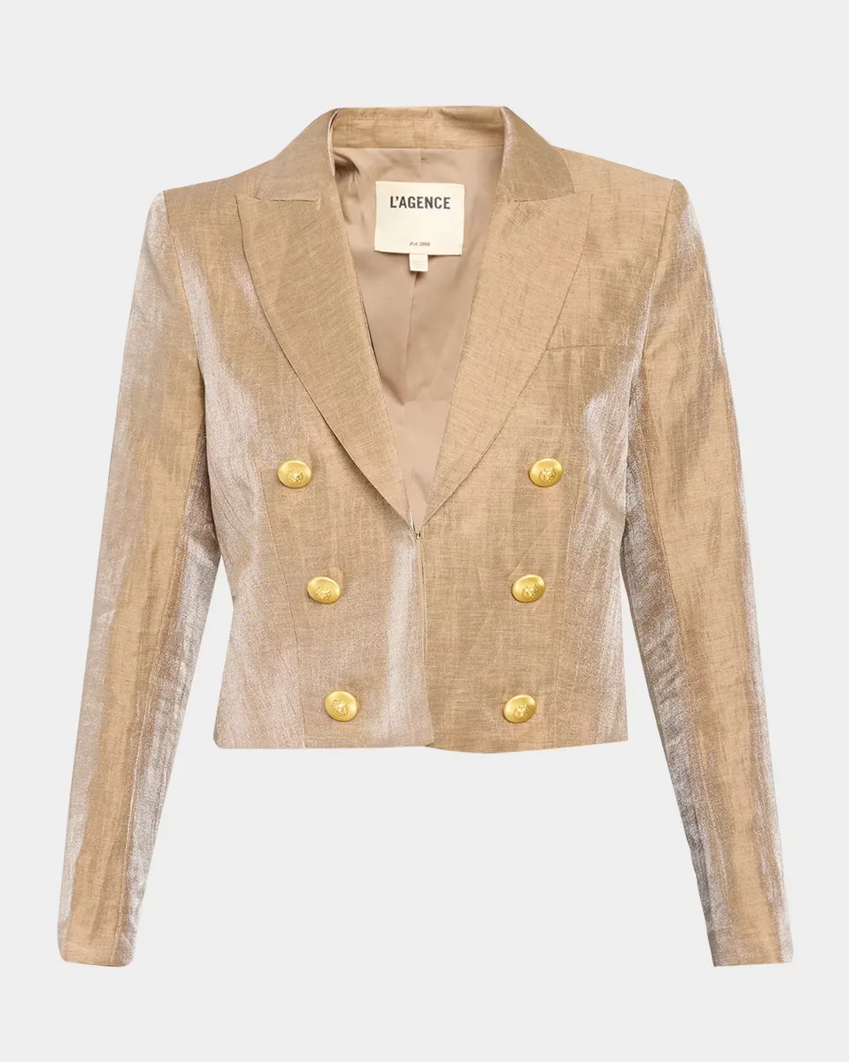 Inez Cropped Metallic Blazer