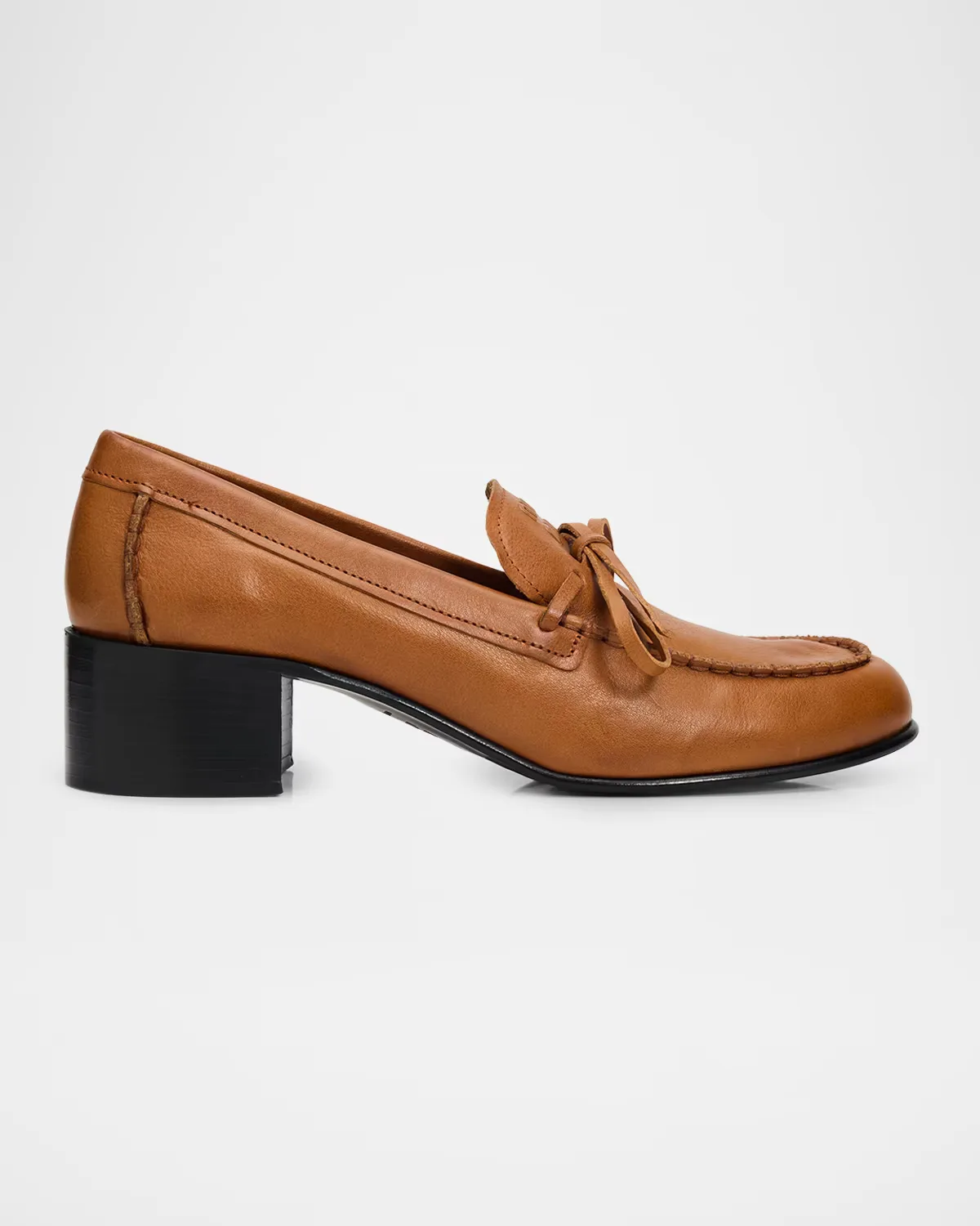 40mm Leather Loafer Pumps by Miu Miu