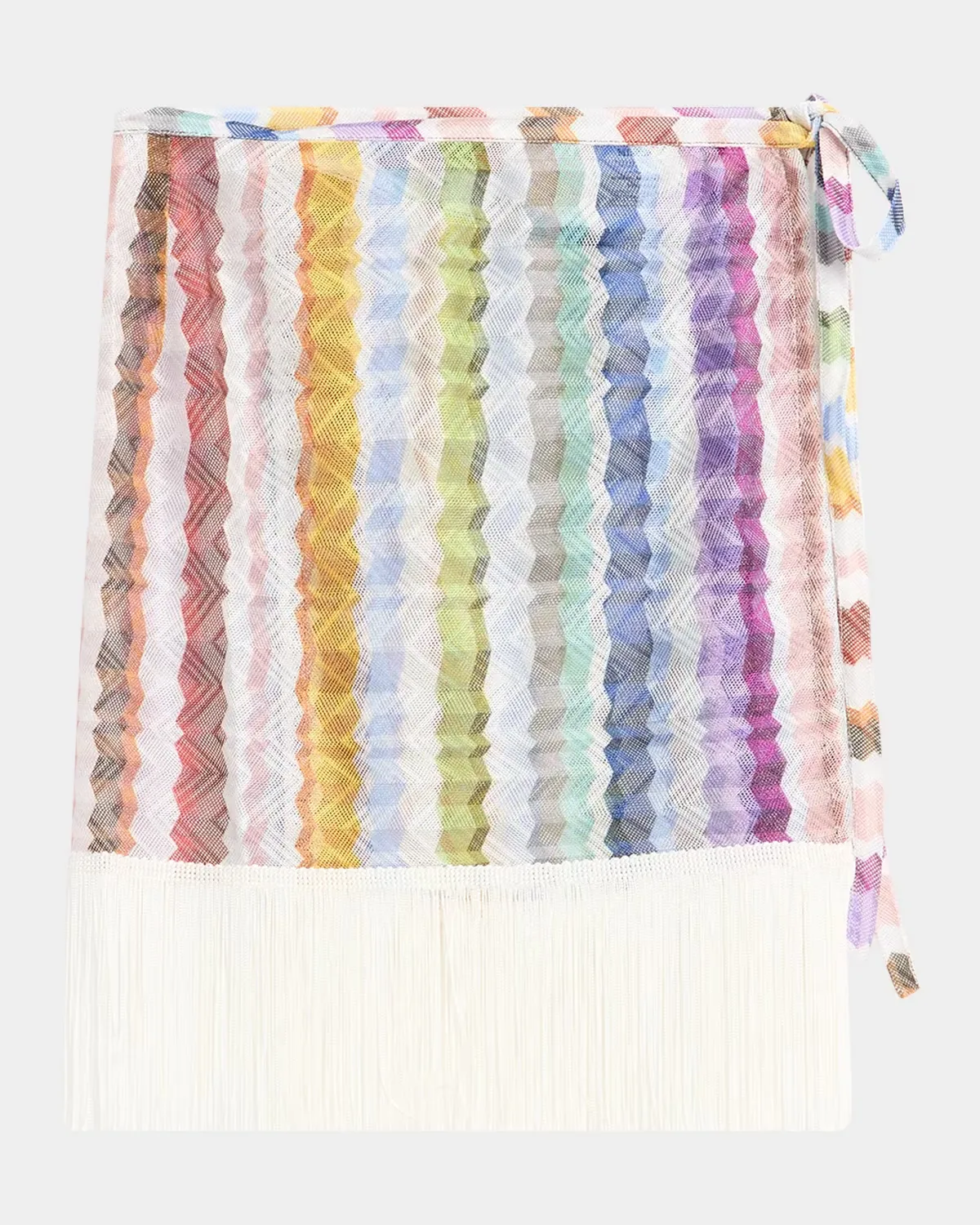 Chevron Fringe Sarong Mini Skirt by Missoni