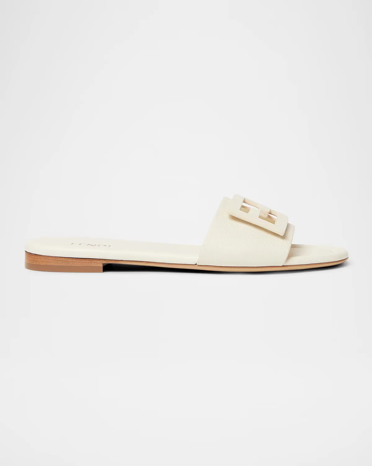 FF Leather Flat Sandals by FENDI