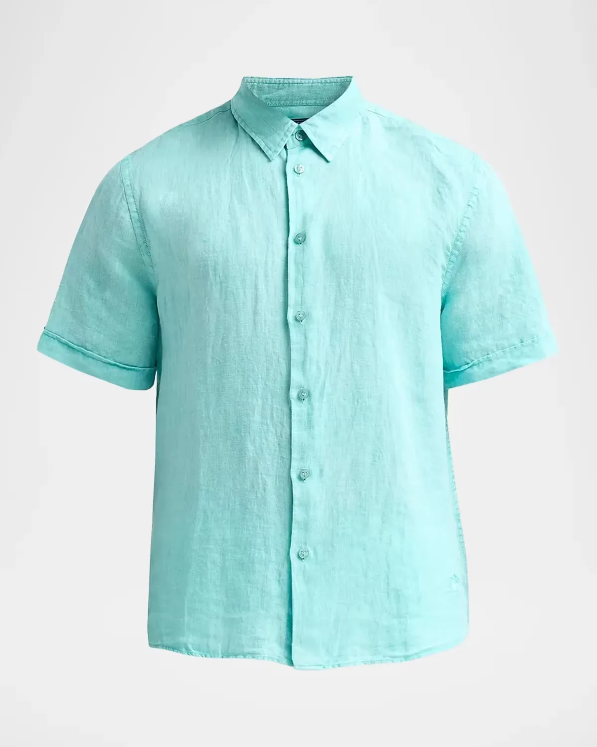 Mineral-Dye Linen Short-Sleeve Shirt by Vilebrequin