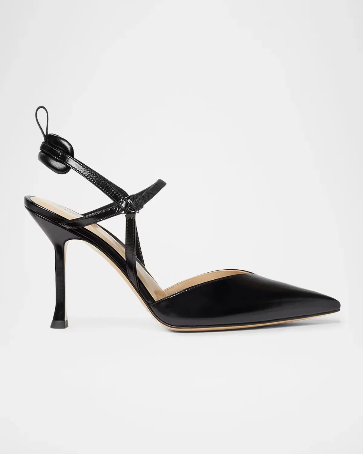 95mm Vitello Patent Leather Slingback Pumps by FENDI
