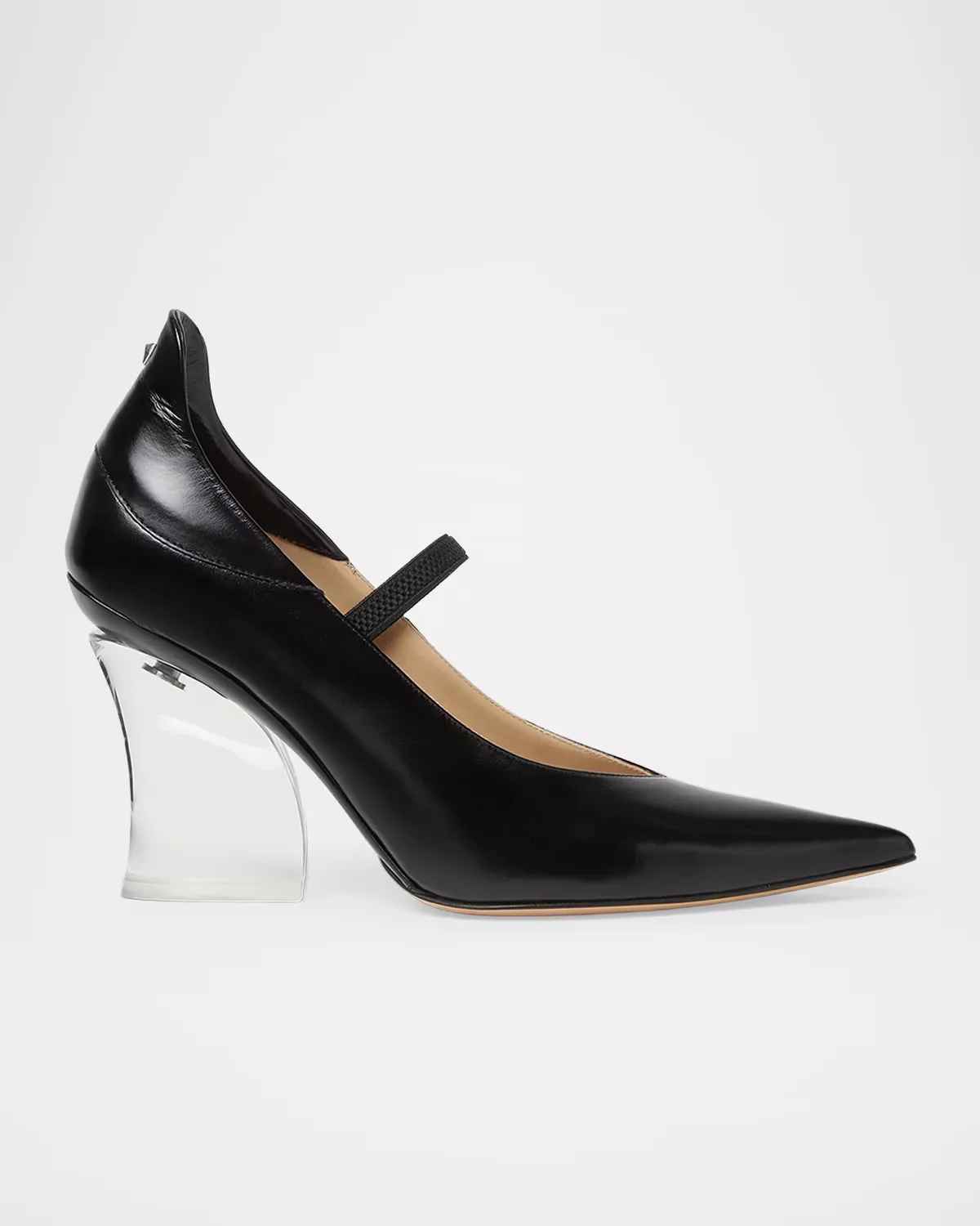 Fendi Phantom 95MM Leather & Plexiglas Heel Pumps by FENDI
