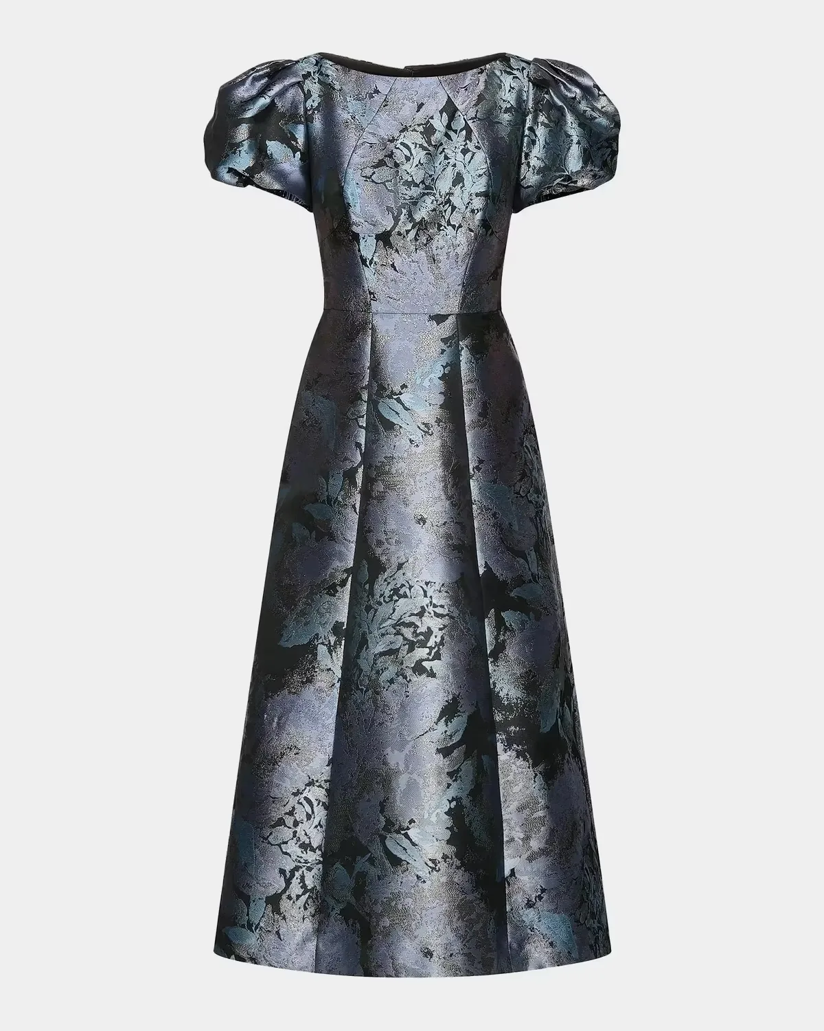 Jennifer Jacquard Tea-Length Cocktail Dress by Kay Unger New York