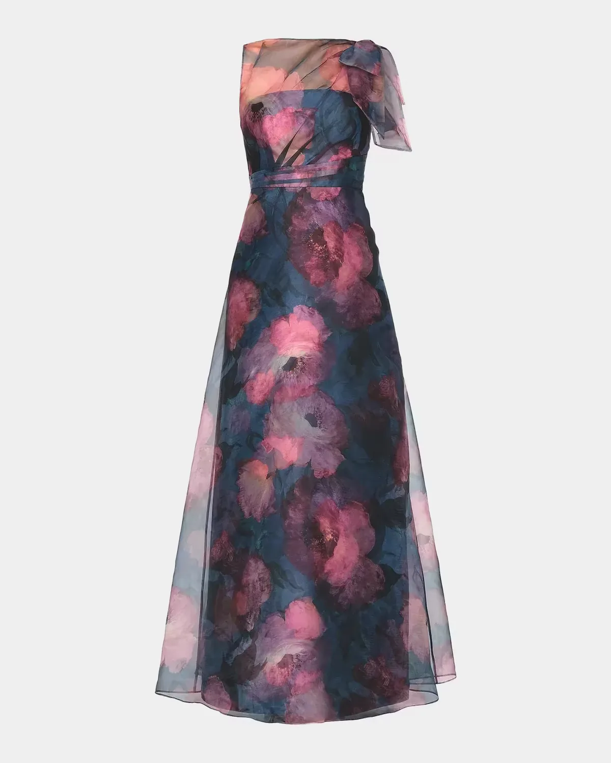 Jocelyn Poppy Print Chiffon A-Line Gown by Kay Unger New York