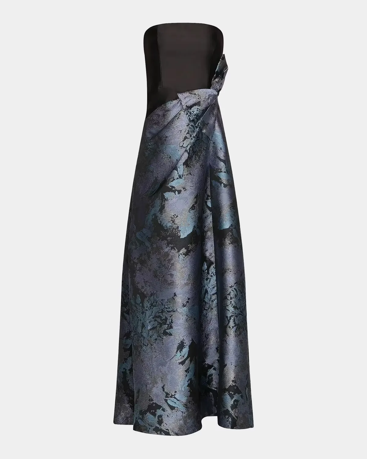 Eva Dauphine Jacquard Asymmetric Gown by Kay Unger New York