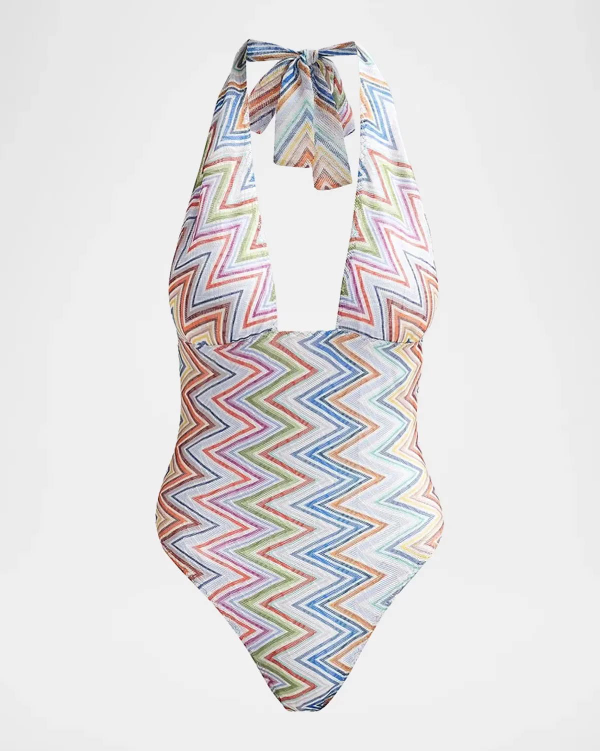 Chevron Halterneck One-Piece Swimsuit by Missoni