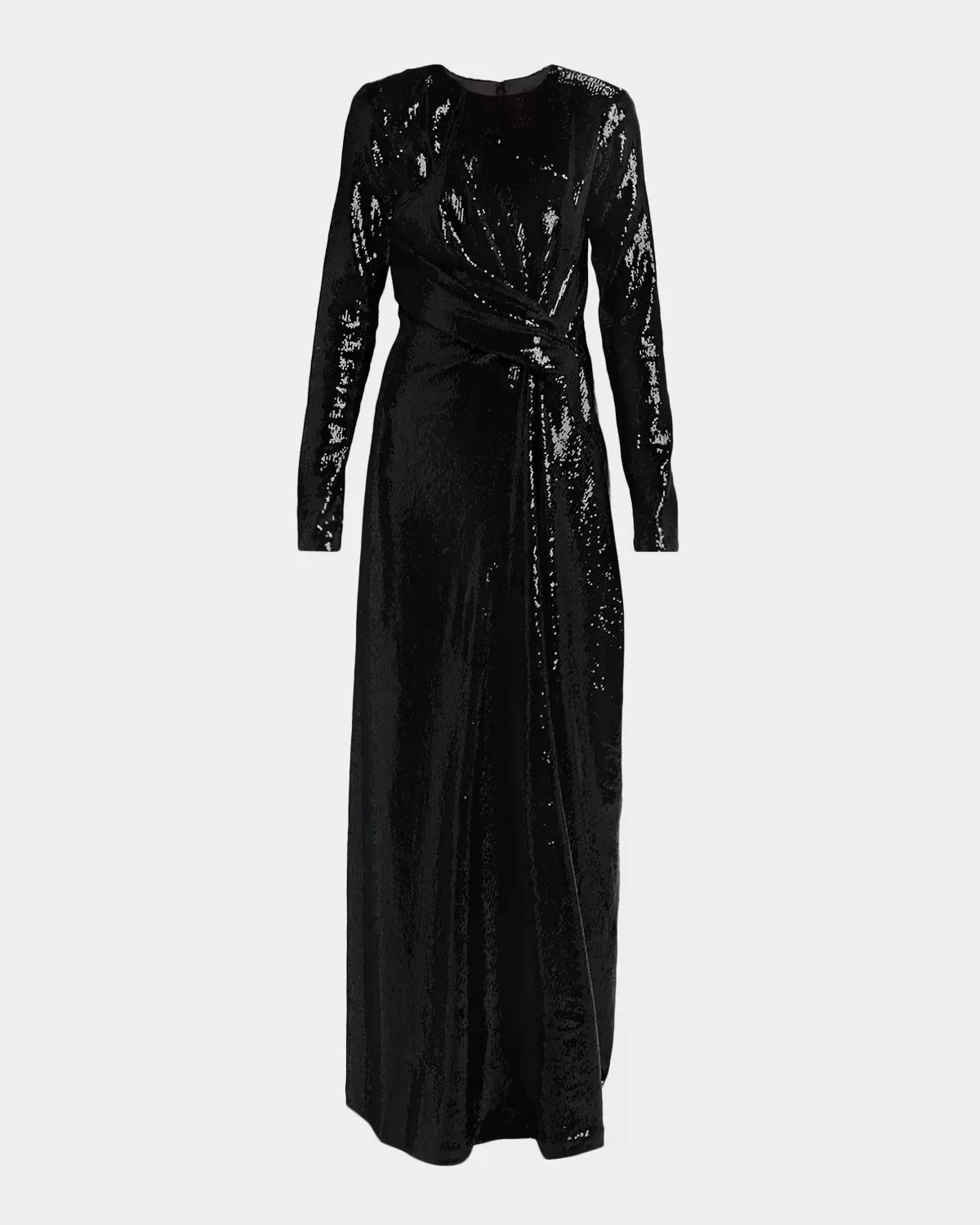 Kate Draped Sequin Column Gown