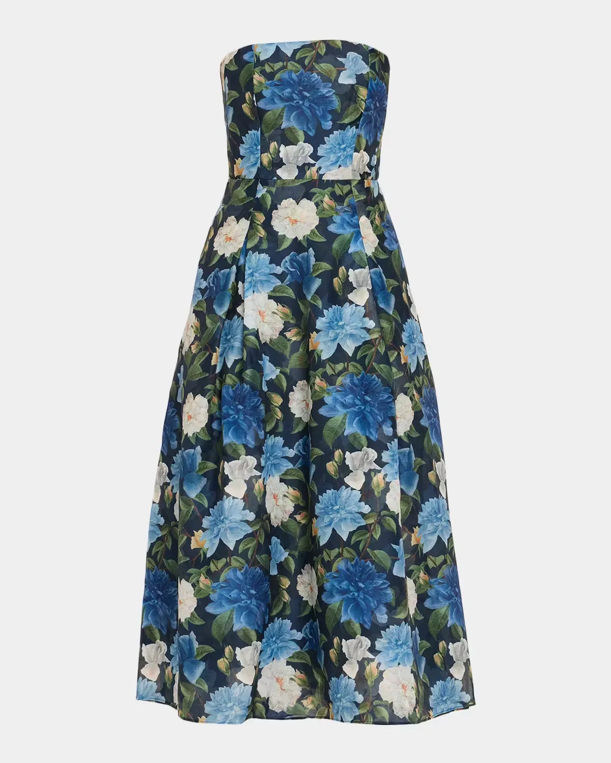 Shay Strapless Floral Organza Midi Dress by SACHIN BABI