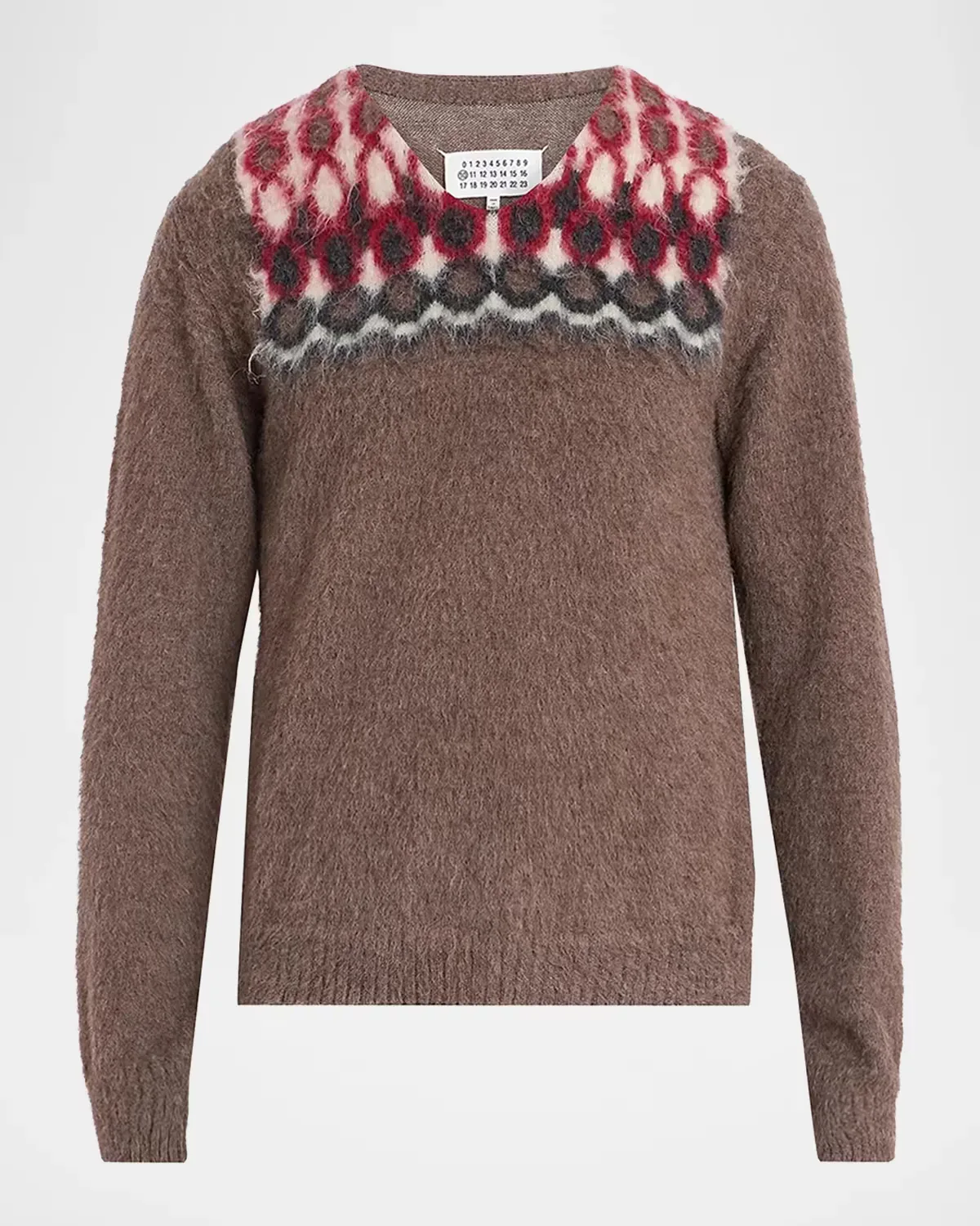 Fair Isle-Inspired Wool-Alpaca V-Neck Sweater by Maison Margiela