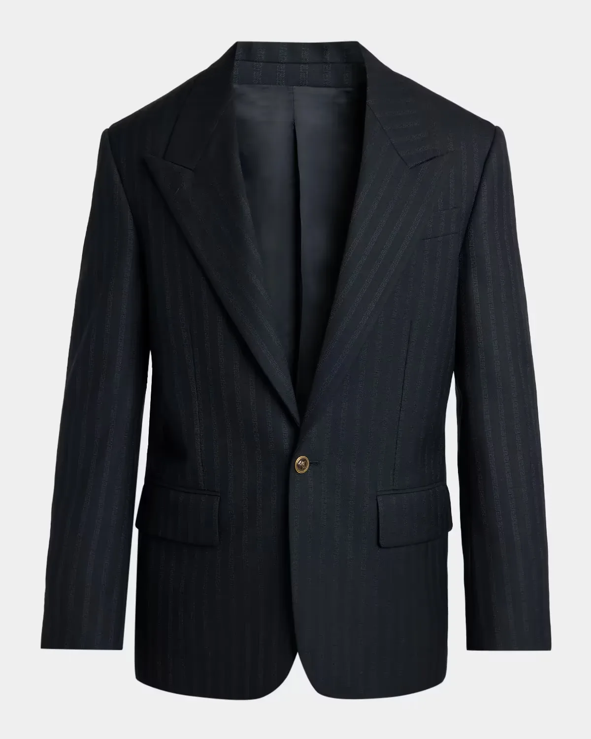 Pinstripe Wool-Mohair Blazer